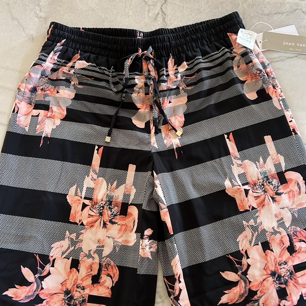 NWT Joan Vass Shape Shift Flowy Drawstring Pants